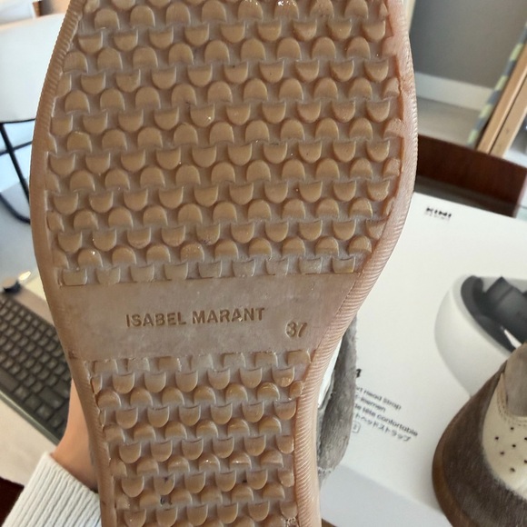 Isabel Marant Gray Suede Wedge Sneakers - Picture 4 of 14